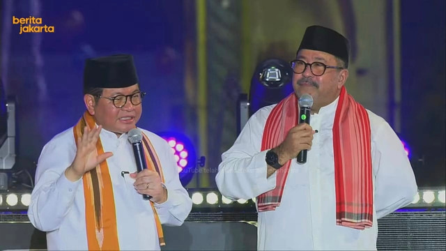 Gubernur DKI Jakarta Pramono Anung, dan Wakil Gubernur DKI Jakarta Rano Karno, saat malam perayaan HUT ke-499 DKI Jakarta di Bundaran HI, Sabtu (27/6/2026). Foto: Youtube/Pemprov DKI Jakarta