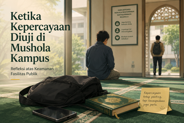 Kepercayaan membuat kampus terasa seperti rumah kedua. Namun, rasa aman juga perlu dijaga melalui kewaspadaan dan kepedulian bersama. Sumber: Ai