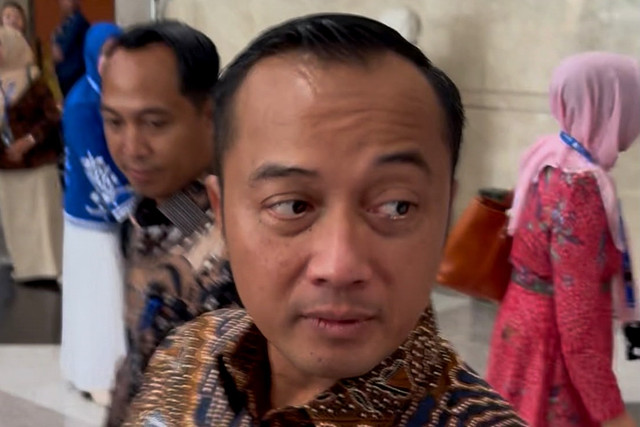 Mensesneg Prasetyo Hadi usai Sarasehan Kebangsaan KSTI 2026 di JCC, Senayan, Jakarta, Minggu (28/6/2026). Foto: Nasywa Athifah/kumparan