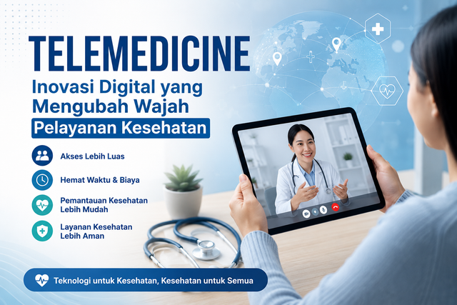 Gambar 1. Ilustrasi layanan telemedicine. Sumber: ChatGPT
