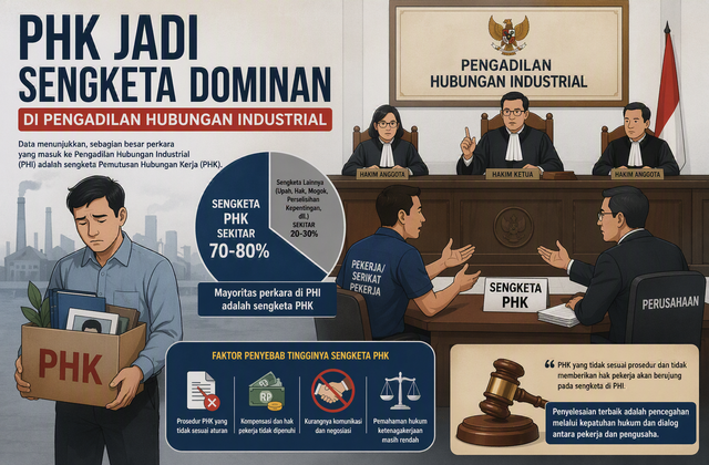 Ilustrasi PHK Jadi Sengketa Dominan di Pengadilan Hubungan Industrial