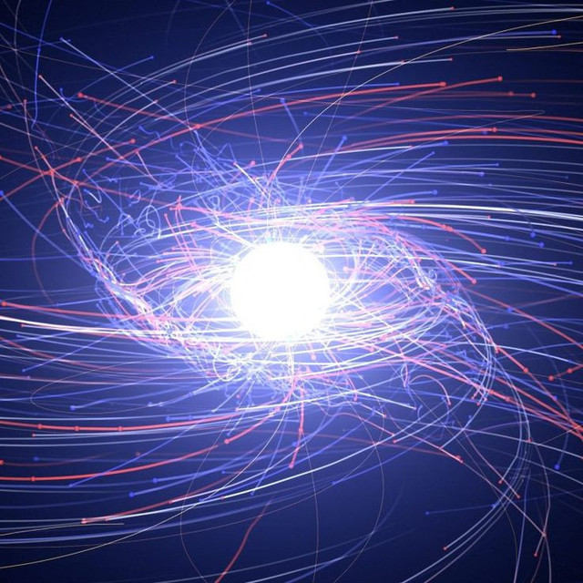 Illustrasi Artistik Struktur Non-Linier Polarisasi Vakum Magnetar dari Resumasi Borel-Padé (Gambar dibuat oleh Nano Banana AI)