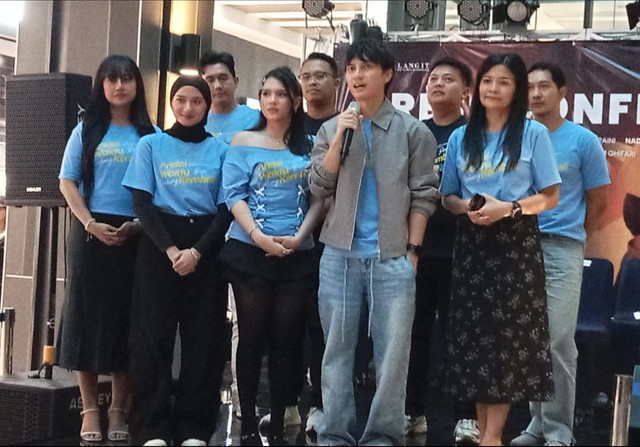 Davina Karamoy dalam Konferensi Pers Film 'Andai Waktu Bisa Diulang Kembali'. Dok: Istimewa