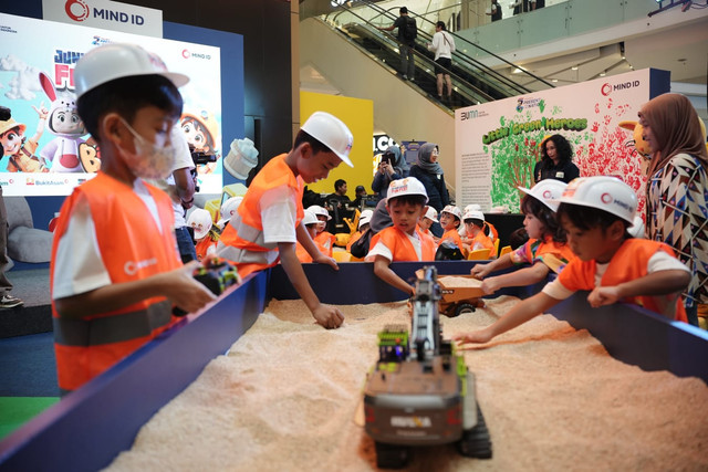 Ajak anak belajar pertambangan sambil bermain, JMFF 2026 hadirkan wahana edukatif gratis untuk usia 3-15 tahun. Catat tanggalnya, 2-5 Juli 2026. Foto:  Dok. MIND ID