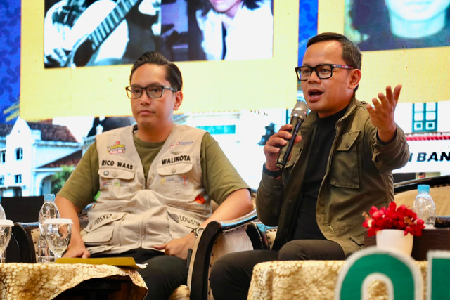Wamendagri Bima Arya dalam Rakernas APEKSI 2026 di Medan, Sumut, Minggu (28/6/2026). Foto: Kemendagri RI