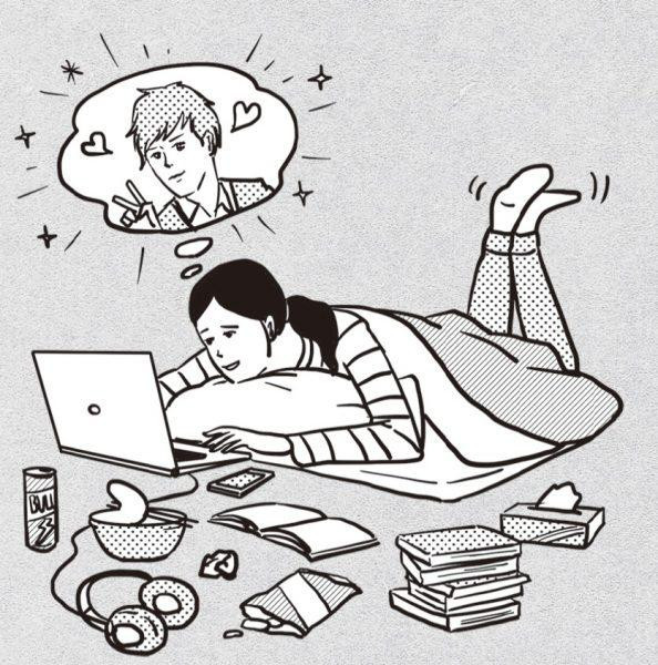 Ilustrasi seseorang yang menjadikan drama korea sebagai standar pasangan ideal. Foto: Freepik.