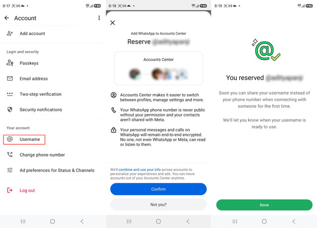 Pengguna cukup membuka menu Settings, lalu Account, kemudian Username untuk membuat nama pengguna yang diinginkan. Foto: Aditya Panji/kumparan