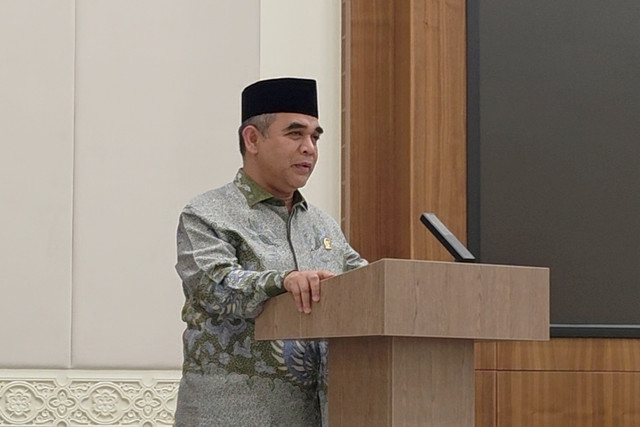 Ketua MPR RI Ahmad Muzani bersama delegasi MPR RI dan para ulama Indonesia bertemu dengan Grand Mufti Uzbekistan, Syekh Nuriddin Khaliqnazarov, di Kompleks Museum Islamic Center Uzbekistan, Tashkent, Selasa (30/6/2026). Foto: Dok. Istimewa