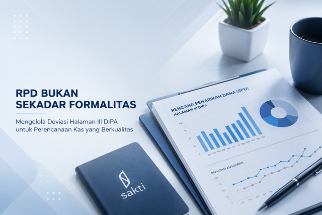 Gambar merupakan ilustrasi grafik Rencana Penarikan Dana (RPD) Halaman III DIPA. Sumber: karya penulis menggunakan akal imitasi (AI).