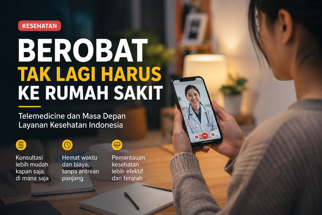 Ilustrasi layanan telemedicine yang memudahkan pasien berkonsultasi dengan dokter secara daring. (Sumber: Dokumentasi pribadi)