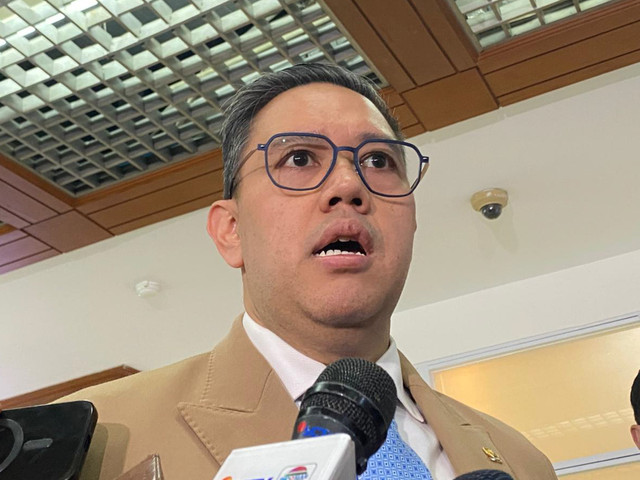 Wakil Ketua Komisi I, Dave Akbarshah Fikarno di Kompleks Parlemen, Senayan, Jakarta, Rabu (1/7/2026). Foto: Aditya Nugraha/kumparan