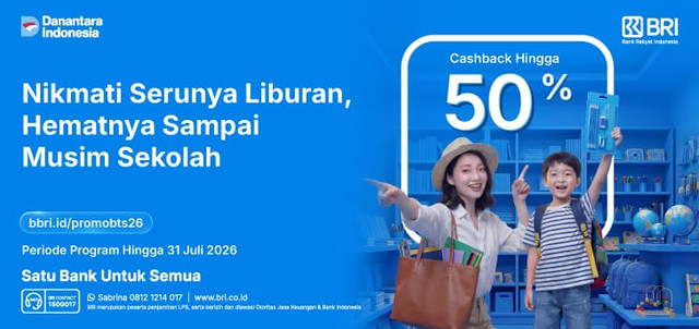 Sambut sekolah dengan promo dari BRI.  Foto: Dok. BRI