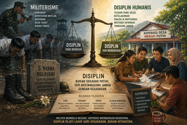 Ilustrasi disiplin tanpa militerisme (Foto: generated by chatGPT/Pormadi)