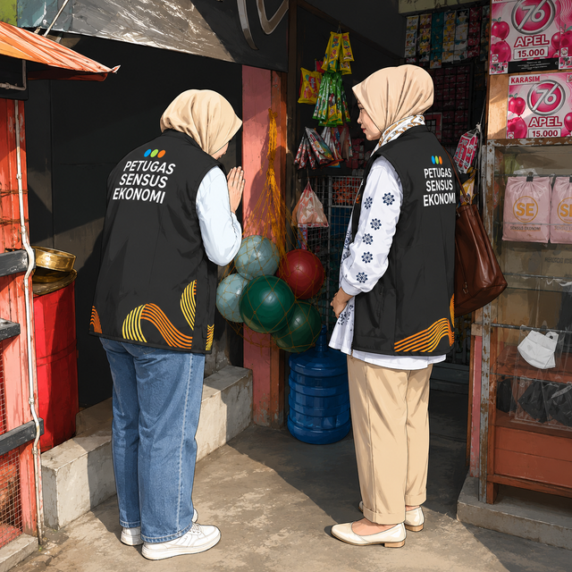 Foto Petugas Sensus Ekonomi 2026, sumber: Dokumentasi pribadi, diolah dengan AI