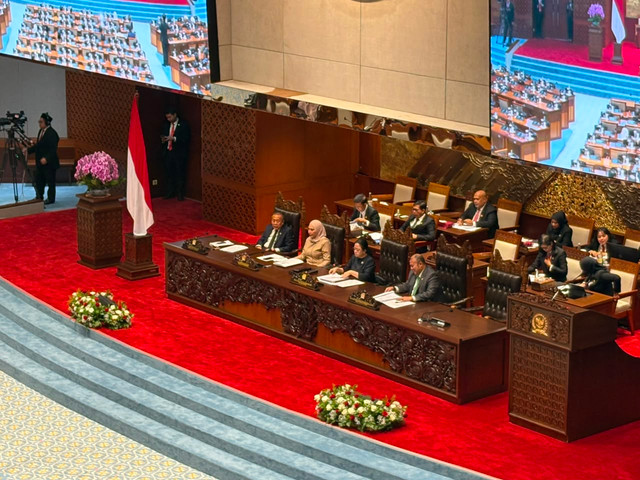 Suasana Rapat Paripurna ke-23 Masa Persidangan V Tahun Sidang 2025-2026 di Kompleks Parlemen, Senayan, Jakarta, pada Kamis (2/7/2026). Foto: Nasywa Athifah/kumparan