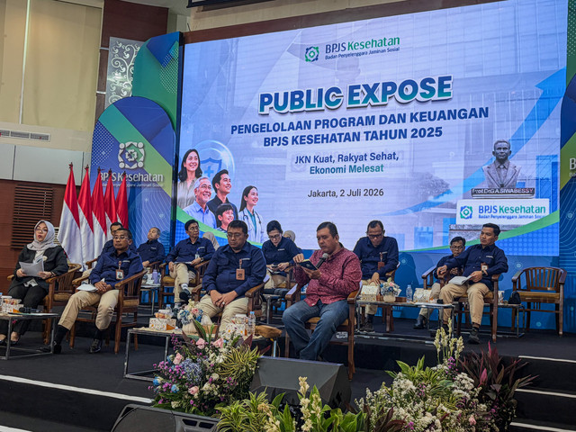 Public Expose BPJS Kesehatan di Kantor Pusat BPJS Kesehatan, Jakarta Timur, Kamis (2/7/2026). Foto: Najma Ramadhanya/kumparan