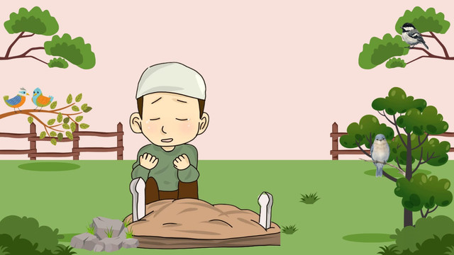 Ilustrasi tokoh utama dalam cerpen Doa Burung-Burung. Ilustrasi dibuat oleh penulis menggunakan Canva.