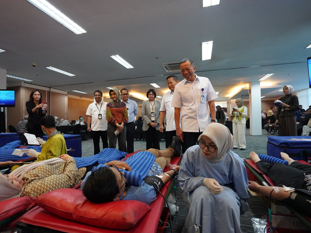Bank Mandiri kembali gelar Mandiri Donor Darah dalam menyambut HUT ke-28 serentak di 12 region se-Indonesia. Foto: Dok. Bank Mandiri