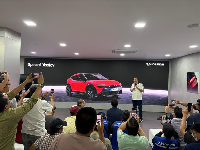 Hyundai IONIQ 3 diperkenalkan di GIIAS 2026. Foto: Fitra Andrianto/kumparan