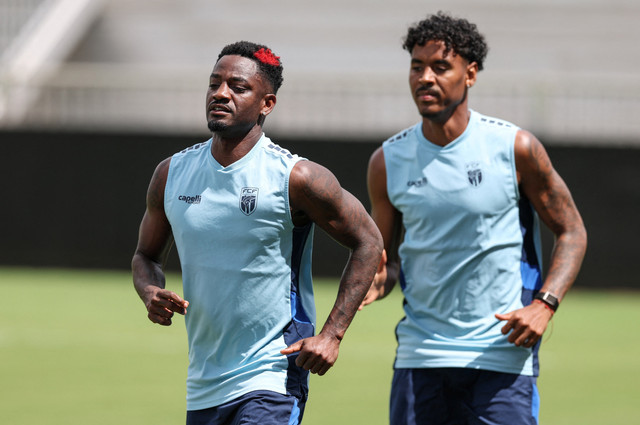 Pemain Timnas Tanjung Verde menggelar latihan di Stadion Inter Miami CF, Fort Lauderdale, Florida, AS, Kamis (2/7/2026). Foto: Paul Childs/REUTERS