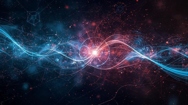 Illustrasi Artistik Kapasitas Kuantum Koheren dan Privat Pada Sistem Terbuka dengan Korelasi Temporal Eksak (Gambar dibuat oleh Nano Banana AI)