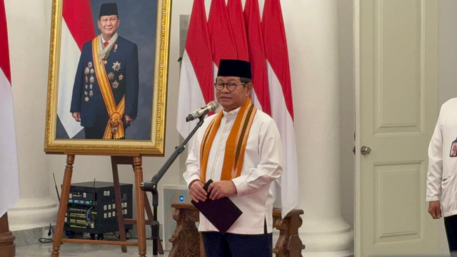 Gubernur DKI Jakarta Pramono Anung saat mengukuhkan pengurus Dewan Transportasi Kota Jakarta (DTKJ) di Balai Kota DKI Jakarta, Jumat (3/7/2026). Foto: Nauval Pratama/kumparan