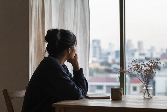 anak muda yang tampak baik-baik saja, tetapi sebenarnya sedang kelelahan secara mental dan emosional.(sumber).pexel