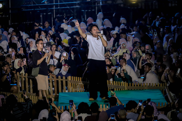 Rizky Febian and Friends tampil di Bigu Festival 2026 di Stadion Madya, Senayan, Jakarta, Sabtu (4/7/2026). Foto: Jamal Ramadhan/kumparan