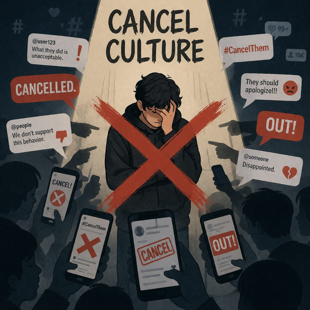 ilustrasi cancel culture : modifikasi from ai