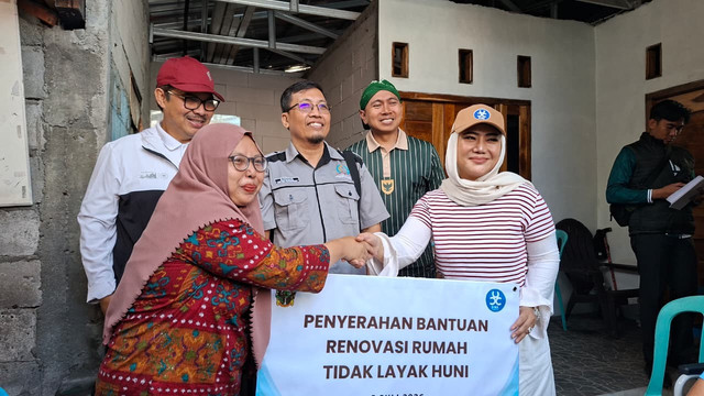 Pemkot Yogya menggandeng CSR untu merenovasi rumah dua keluarga penyandang disabilitas. Foto: Pandangan Jogja/Gigih Imanadi Darma