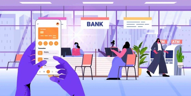 Ilustrasi: Digitalisasi layanan perbankan memudahkan nasabah mengakses transaksi kapan saja melalui aplikasi dan layanan digital. Sumber: Shutterstock