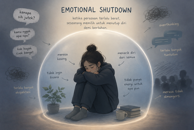 Emotional shutdown adalah reaksi tubuh untuk melindungi diri, Sumber: Freepik
