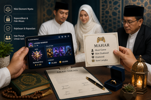 Ilustrasi mahar dengan game online. Sumber berasal dari AI