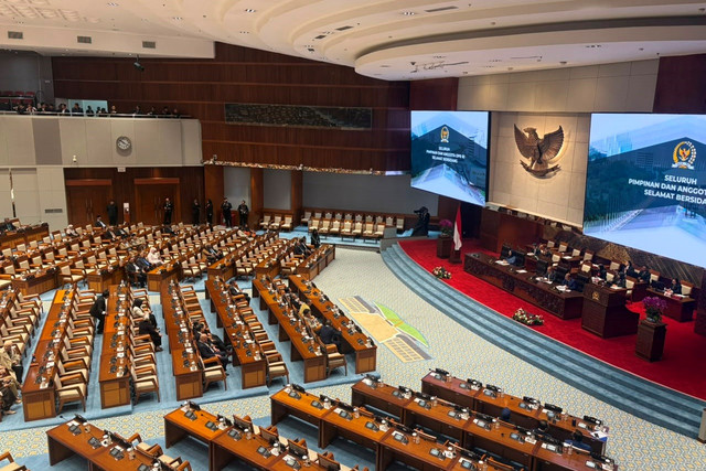 Suasana Rapat Paripurna ke-24 masa sidang V tahun 2025-2026 di Kompleks Parlemen, Senayan, Jakarta, Selasa (7/7/2026). Foto: Nasywa Athifah/kumparan