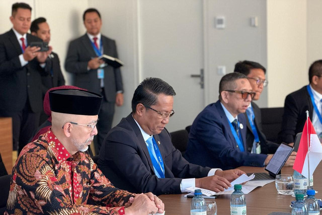 Menteri Hukum Supratman Andi Agtas saat menghadiri General Assembly World Intellectual Property (WIPO) di Jenewa, Swiss. Foto: Kementerian Hukum