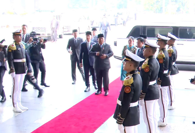 Suasana penyambutan kunjungan kenegaraan Perdana Menteri India di Jakarta, Selasa (7/7/2026). Foto: YouTube/ TVR Parlemen