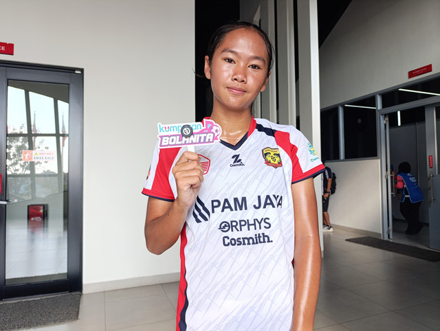 Kikka Putri saat membela Putri JP Jakarta usai melawan Putri Garut di HYDROPLUS Soccer League (HPSL) All-Stars 2026, Selasa (7/7) di Supersoccer Arena, Kudus, Jawa Tengah. Foto: Vega Maarijil Ula/kumparan