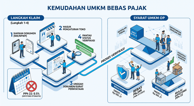 UMKM Omzet di Bawah 500 Juta Bebas Pajak Marketplace. Ilustrasi: Gemini AI