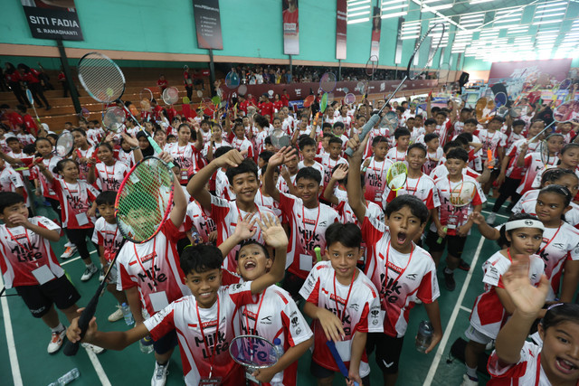 Para peserta antusias untuk memulai perjuangan meraih mimpi melalui Audisi Umum PB Djarum 2026 - Pekanbaru yang berlangsung di GOR Angkasa, Rabu (8/7/2026). Foto: Dok. PB Djarum