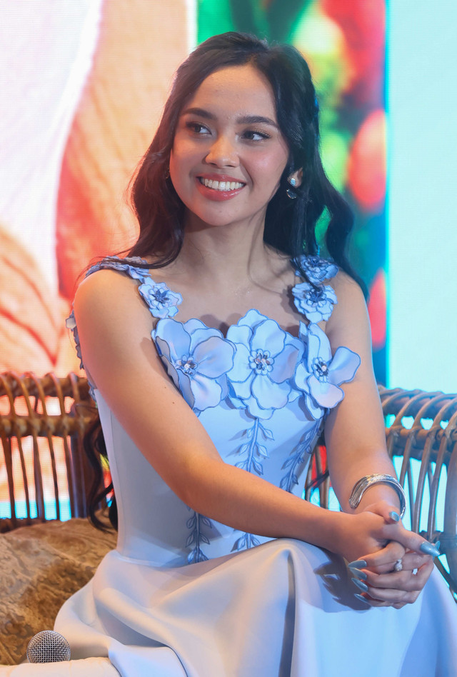 Penyanyi Lyodra dan Amora Lemos saat konferensi pers Kolaborasi spesial Disney's Moana dan Live Action di Hotel Fairmont, Jakarta, Rabu, (8/7/2026). Foto: Agus Apriyanto