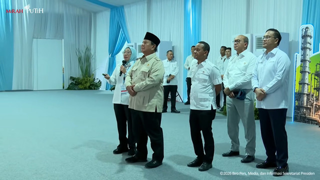 Presiden Prabowo Subianto jelang luncurkan Biodiesel B50 di Karawang, Kamis (9/7/2026). Foto: YouTube/ Sekretariat Presiden