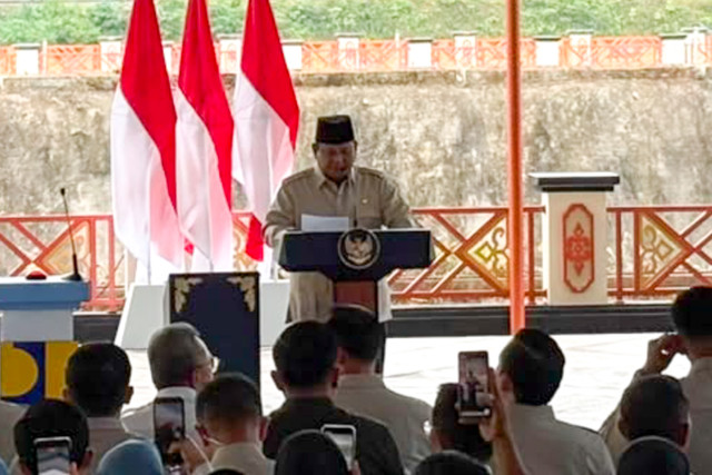 Presiden Prabowo Subianto akan meresmikan Bendungan Meninting di Nusa Tenggara Barat (NTB), Jumat (10/7/2026). Foto: Zamachsyari/kumparan