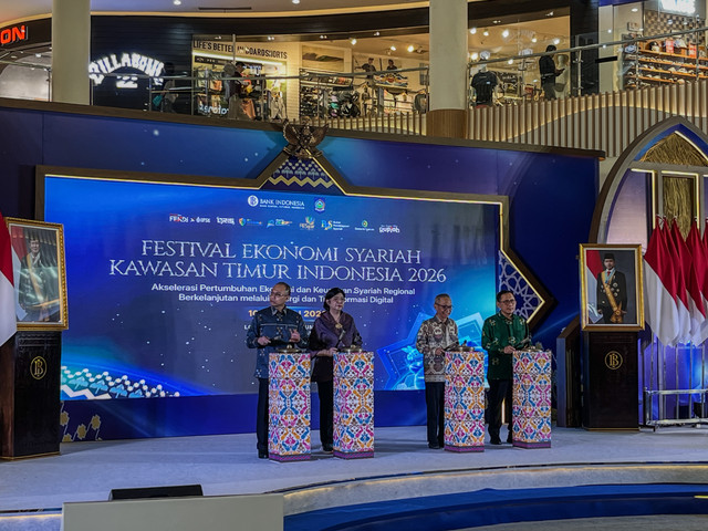 Deputi Senior Bank Indonesia, Destry Damayanti di Gelaran Festival Ekonomi Syariah Kawasan Indonesia Timur (Fesyar KTI) 2026 di Lombok Epicentrum Mall, Jumat (10/7/2026). Foto: Abdul Latif/kumparan