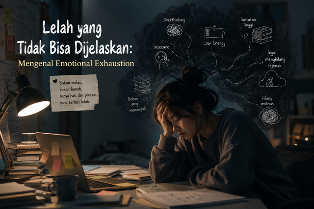 Ilustrasi Emotional Exhaustion (Sumber: AI GENERATED)