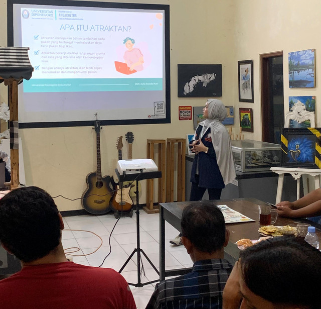Kegiatan Pemaparan Proker EDUKASI PEMANFAATAN TERASI UDANG SEBAGAI ATRAKTAN ALAMI PADA PAKAN UNTUK MENINGKATKAN NAFSU MAKAN IKAN Di Desa Tambaksari, Kecamatan Rowosari, Kabupaten Kendal