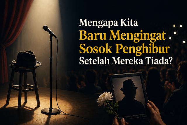 Ilustrasi baru mengingat sosok penghibur setelah mereka tiada. (Sumber: ChatGPT.co.id).