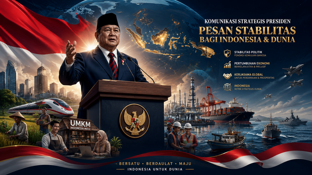 Gambar: Pidato Presiden Prabowo (Sumber: Diolah oleh Penulis menggunakan AI)