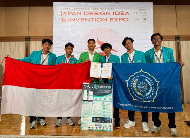 Mahasiswa UMS Raih Silver Medal di Ajang Inovasi Internasional Jepang