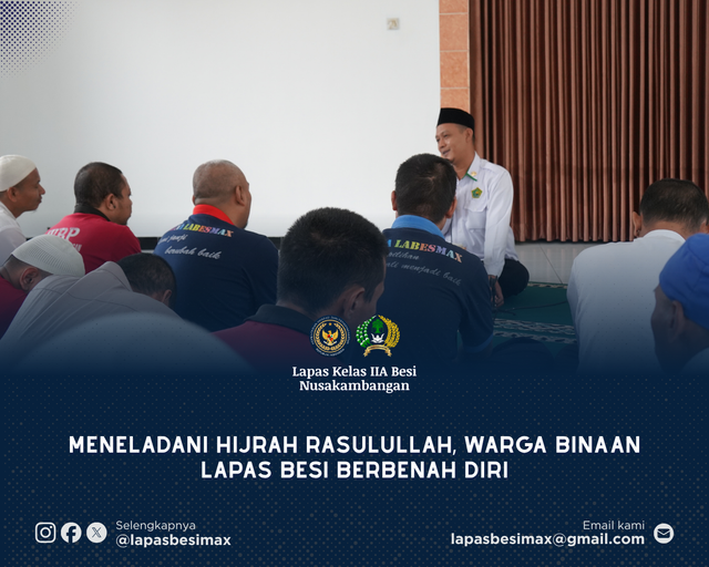 Meneladani Hijrah Rasulullah, Warga Binaan Lapas Besi Berbenah Diri