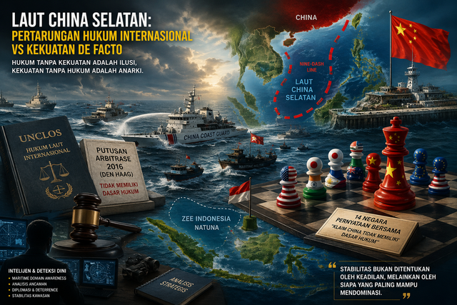 Gambar: Ilustrasi Peta Konflik Perbatasan di Laut China Selatan (Sumber: Diolah oleh Penulis)